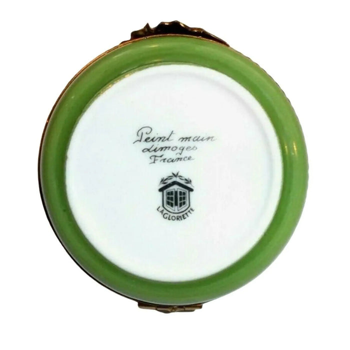 Christmas Teddy Bear Delight Porcelain Limoges xmas theme teddy French Trinket Box