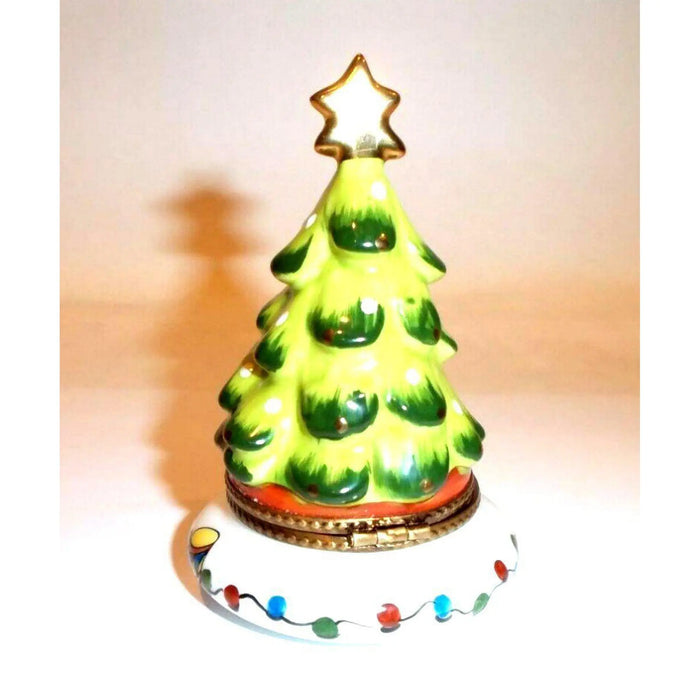 Christmas Tree Doll Surprise Porcelain Limoges xmas Limoges Porcelain Boxes Christmas Tree French Trinket Box