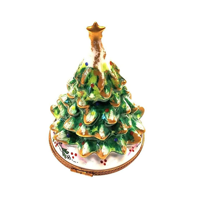 Christmas Tree Elegance for Holiday Decor Porcelain Limoges xmas christmas Tree figurine LIMOGES BOXES French Trinket Box