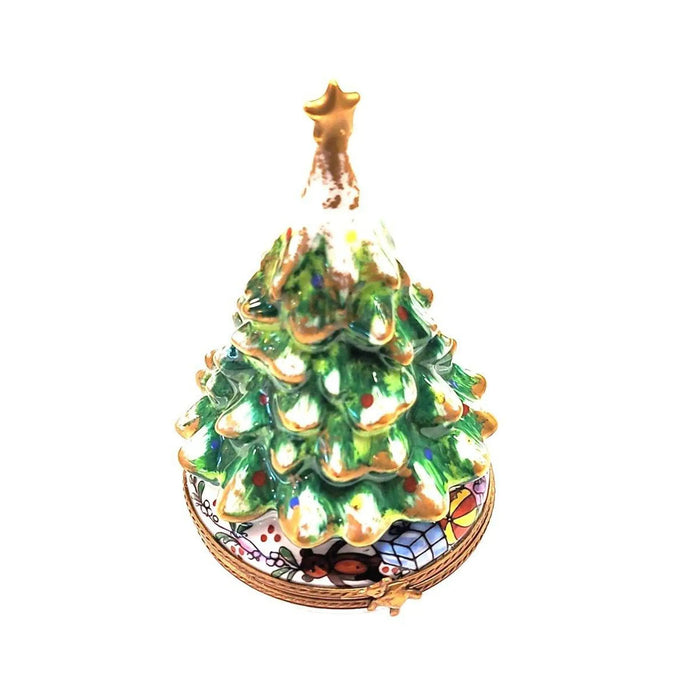Christmas Tree Elegance for Holiday Decor Porcelain Limoges xmas christmas Tree figurine LIMOGES BOXES French Trinket Box