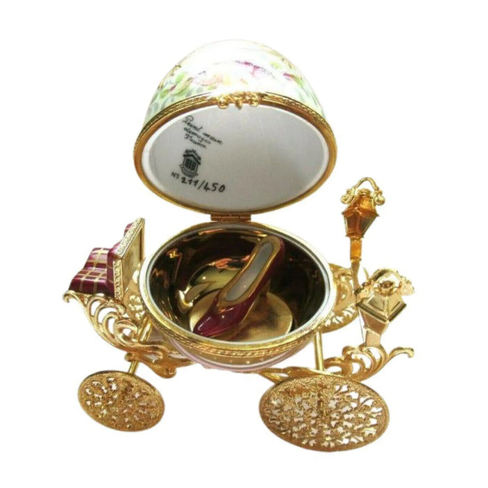 Cinderella Coach Treasure for Collectors Porcelain Limoges fairy Fairy Tale xmas French Trinket Box