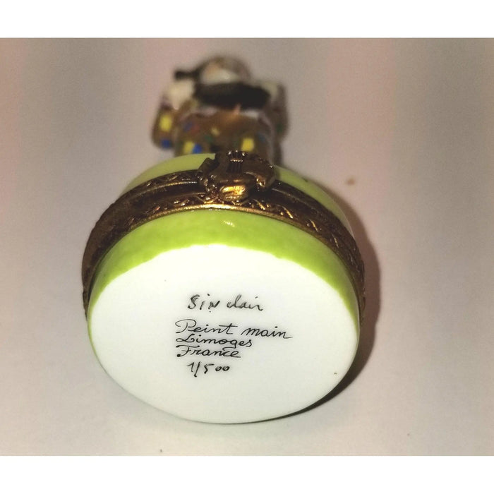 Clown Jester Figurine for Collectors Porcelain Limoges Circus Clown French Trinket Box