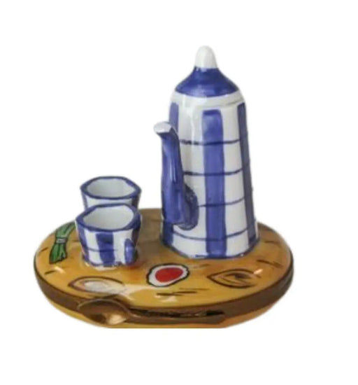 Coffee Pot With Cups For Coffee Lovers Porcelain Limoges China French Trinket Box