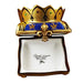 Crown on Pillow Limoges Box for Royal Collectors Porcelain Limoges travel French Trinket Box