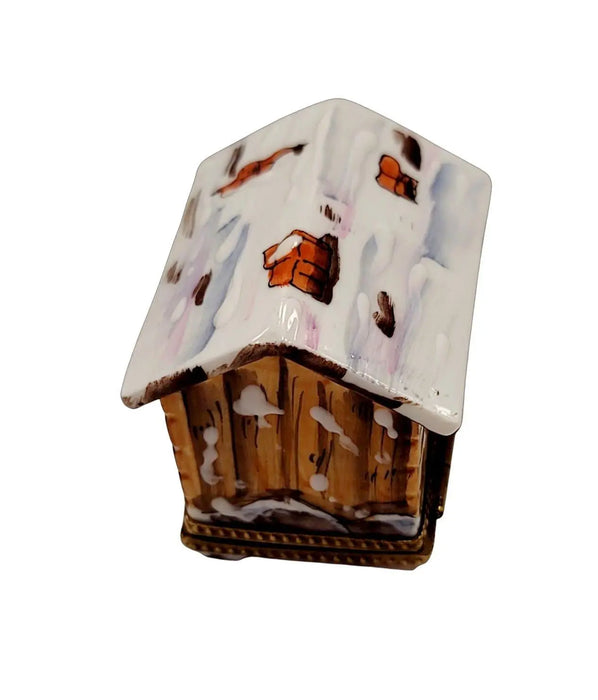 Dalmatian Charm for Dog Lovers Porcelain Limoges dog winter French Trinket Box