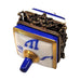 Every brushstroke by hand on the Brass White Dreidel Limoges box from France