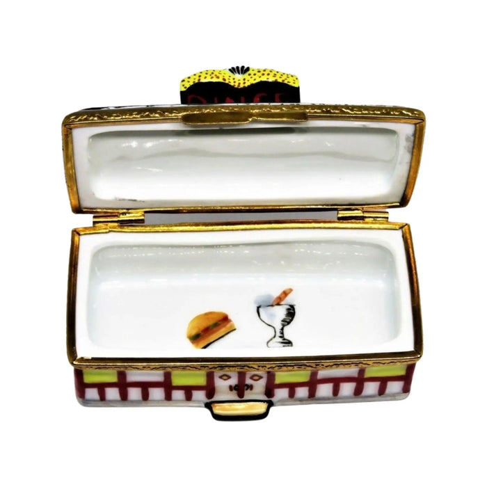 Diner Limoges Box for Culinary Enthusiasts Porcelain Limoges Professional Food French Trinket Box