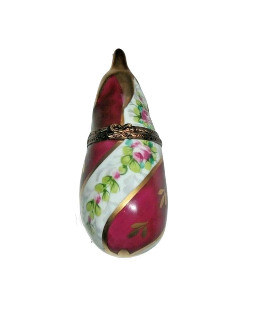 Eggplant Trinket Box for Collectors Porcelain Limoges vegetable French Trinket Box