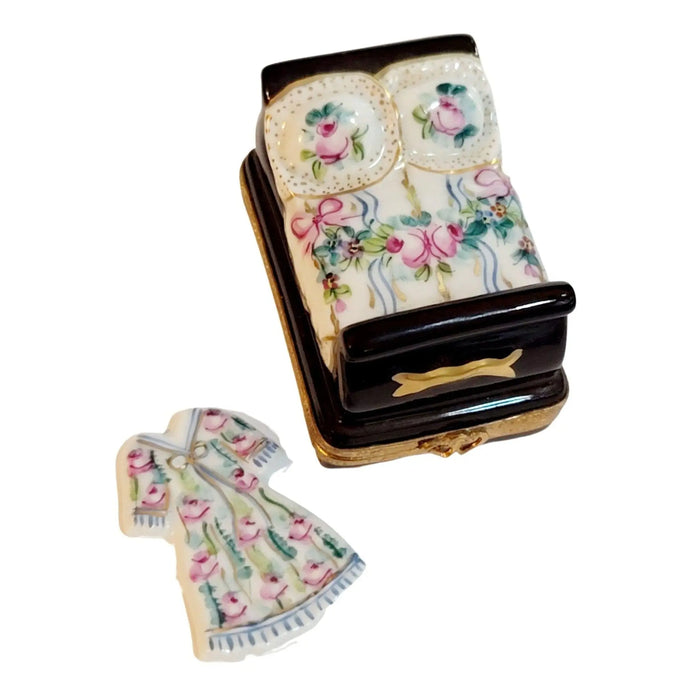 Elegant Bed Limoges Box for Home Decor Porcelain Limoges wedding furniture French Trinket Box