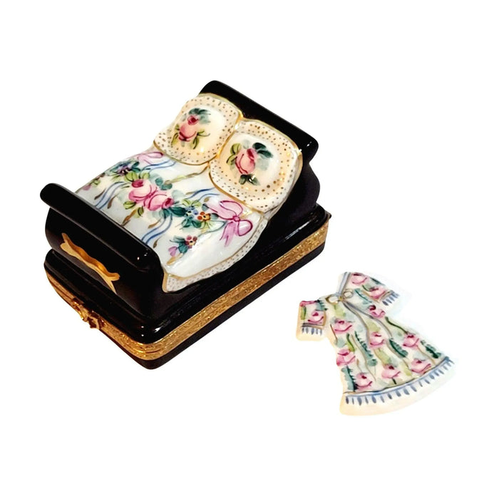 Elegant Bed Limoges Box for Home Decor Porcelain Limoges wedding furniture French Trinket Box