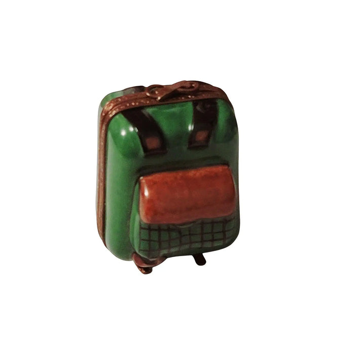 Elegant Green Hiking Box for Nature Lovers Porcelain Limoges sports travel French Trinket Box