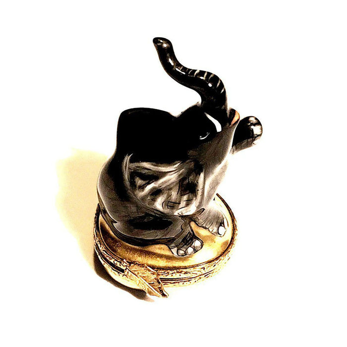 Elegant Elephant Box for Home Decor Porcelain Limoges Wild French Trinket Box