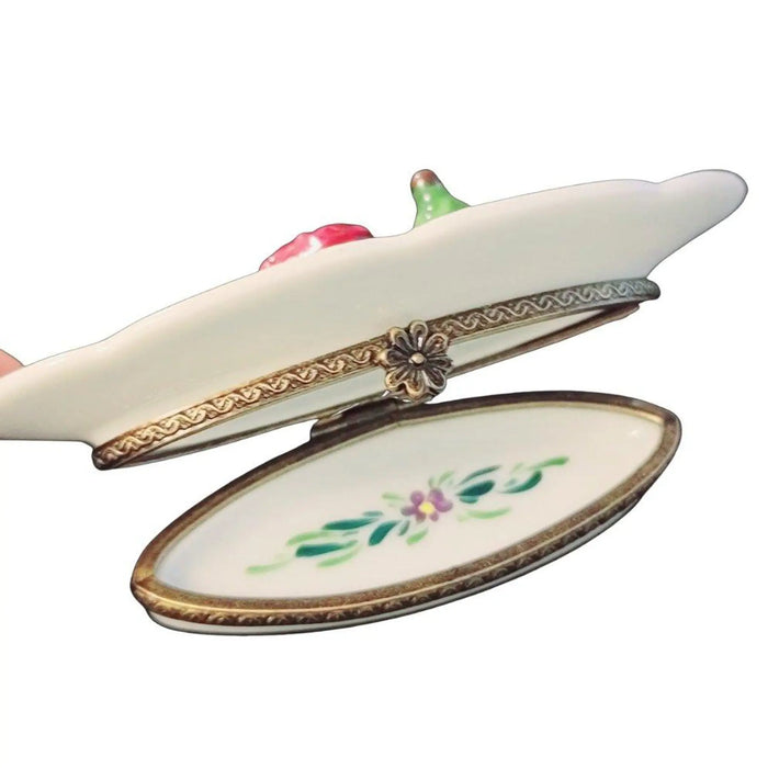Elegant Fruit Platter for Home Décor Porcelain Limoges fruit French Trinket Box