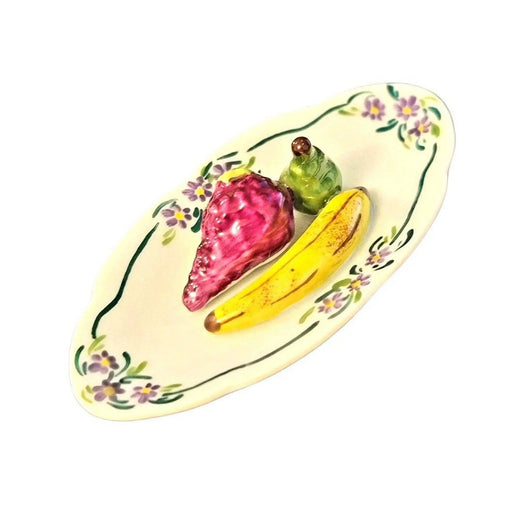 Elegant Fruit Platter for Home Décor Porcelain Limoges fruit French Trinket Box
