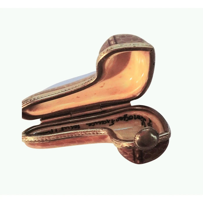 Elegant Smoking Pipe Box for Collectors Porcelain Limoges cigar wine French Trinket Box