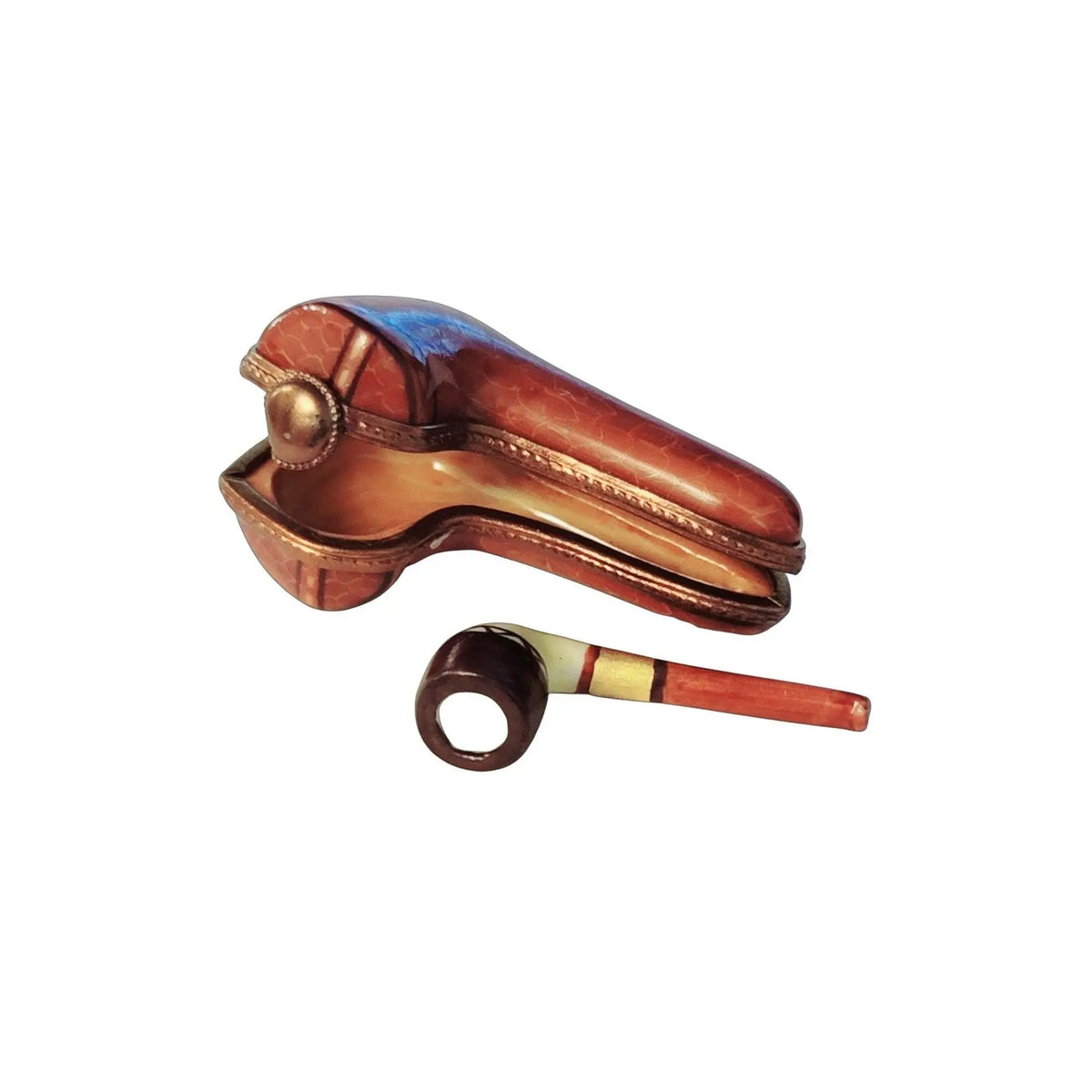Elegant Smoking Pipe Box for Collectors Limoges Art