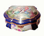 Blue Limoges Jewelry Box for Collectors Porcelain Limoges Jewelry Love Valentine French Trinket Box