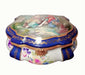 Blue Limoges Jewelry Box for Collectors Porcelain Limoges Jewelry Love Valentine French Trinket Box