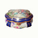 Blue Limoges Jewelry Box for Collectors Porcelain Limoges Jewelry Love Valentine French Trinket Box