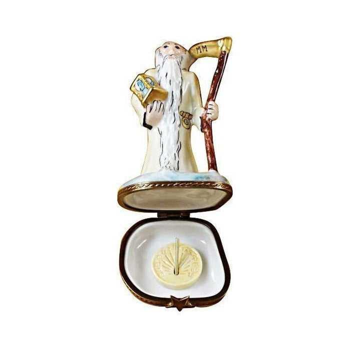 Every brushstroke by hand on the Father Time Limoges box from France