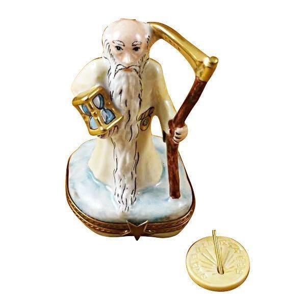 Father Time Limoges Box for Collectors Porcelain Limoges myth special occasions French Trinket Box