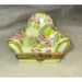 Flowered Chair Delight for Collectors Porcelain Limoges furniture hat French Trinket Box