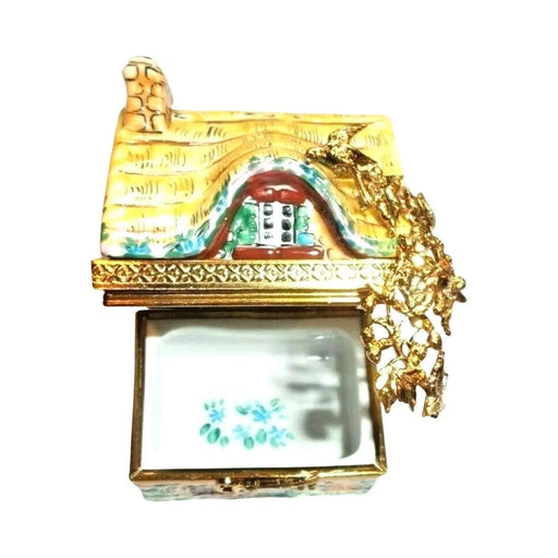 Country Yellow Cottage Limoges box painted by hand in Limoges, France, a gift to treasure