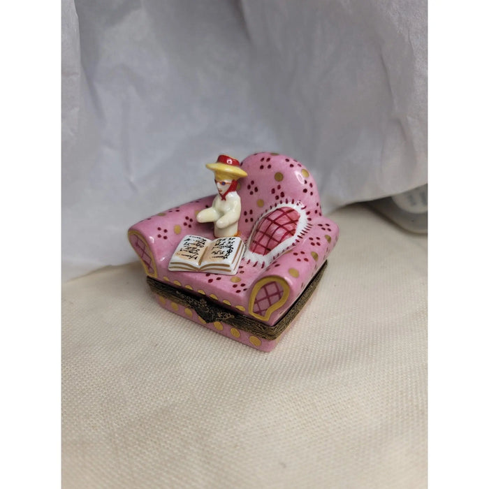 French Woman Limoges Box for Collectors Porcelain Limoges furniture fashion French Trinket Box