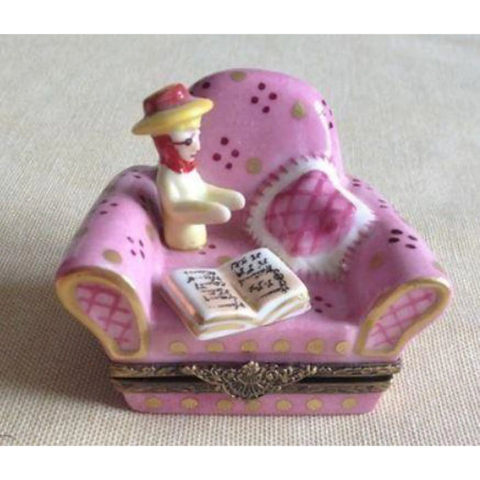 French Woman Limoges Box for Collectors Porcelain Limoges furniture fashion French Trinket Box