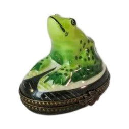 Hand-painted Frog Chirping Limoges box, French artistry for lovers of fine art