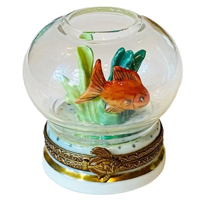 Goldfish Paradise Limoges Box for Collectors Porcelain Limoges fish limoge box French Trinket Box