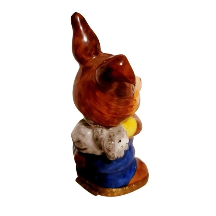 Happy Rabbit Figurine for Friendship Porcelain Limoges rabbit French Trinket Box