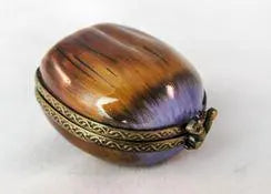 Hazelnut Limoges Box for Collectors Porcelain Limoges Fruit Nut French Trinket Box