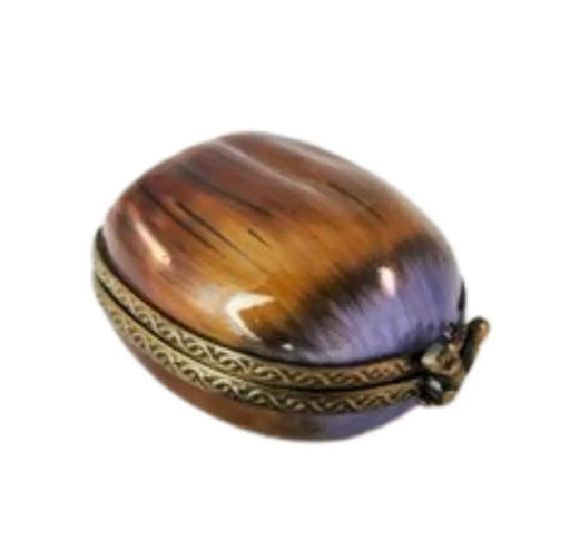 Hazelnut Limoges Box for Collectors Porcelain Limoges Fruit Nut French Trinket Box