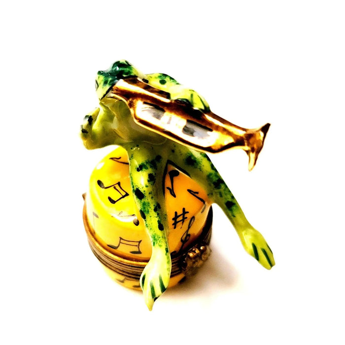 Jazz Frog Limoges Box for Music Lovers Porcelain Limoges Music LIMOGES BOXES French Trinket Box