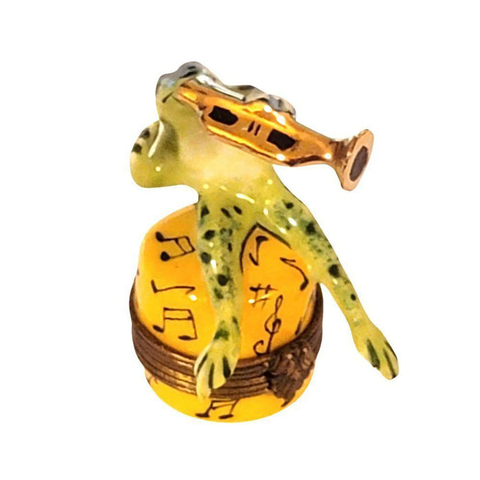 Jazz Frog Limoges Box for Music Lovers Porcelain Limoges Music LIMOGES BOXES French Trinket Box