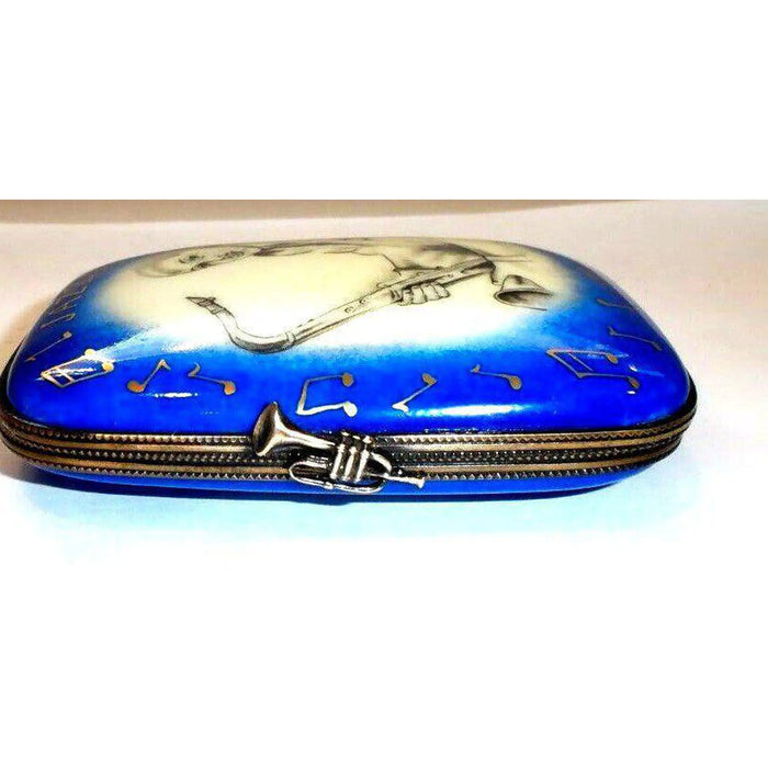 Jazz Saxophone Limoges Box for Music Lovers Porcelain Limoges Music LIMOGES BOXES French Trinket Box