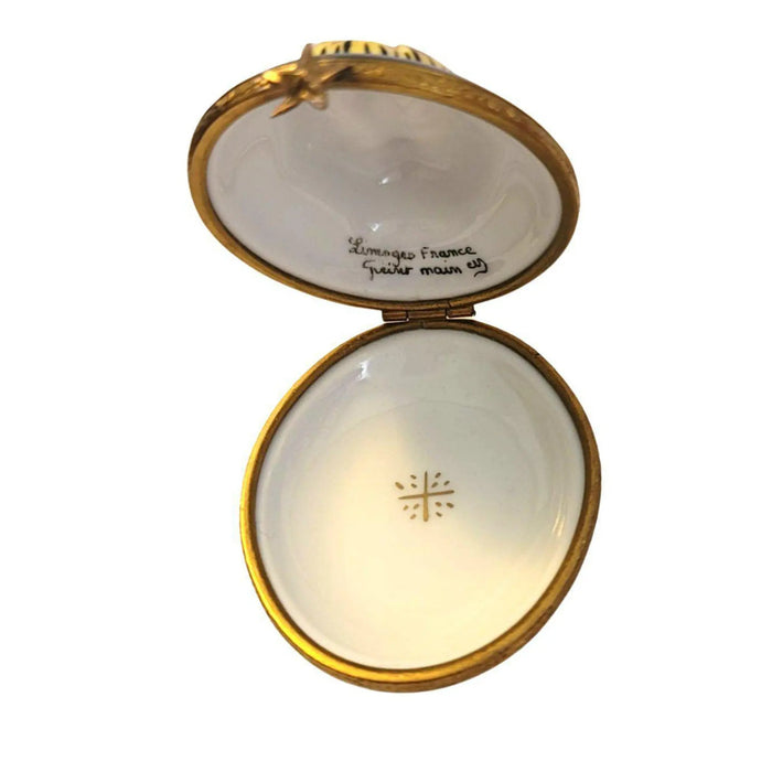 Jesus in Straw Limoges Box for Faithful Collectors Porcelain Limoges nativity French Trinket Box