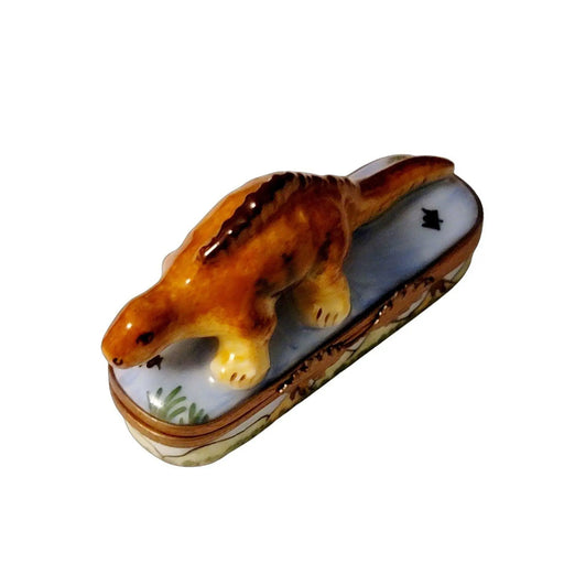 Kentrosaurus Treasure for Dinosaur Lovers Porcelain Limoges wild animals French Trinket Box