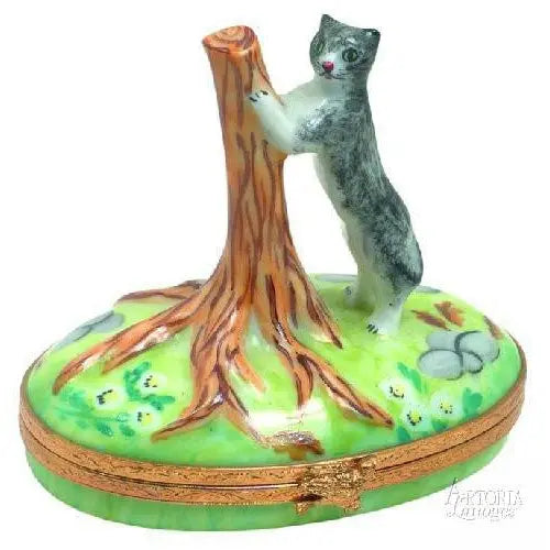 Kitten Limoges Box for Cat Lovers Porcelain Limoges Cat French Trinket Box