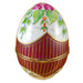 Burgundy Egg with Flowers for Elegant Gifts Porcelain Limoges egg French Trinket Box