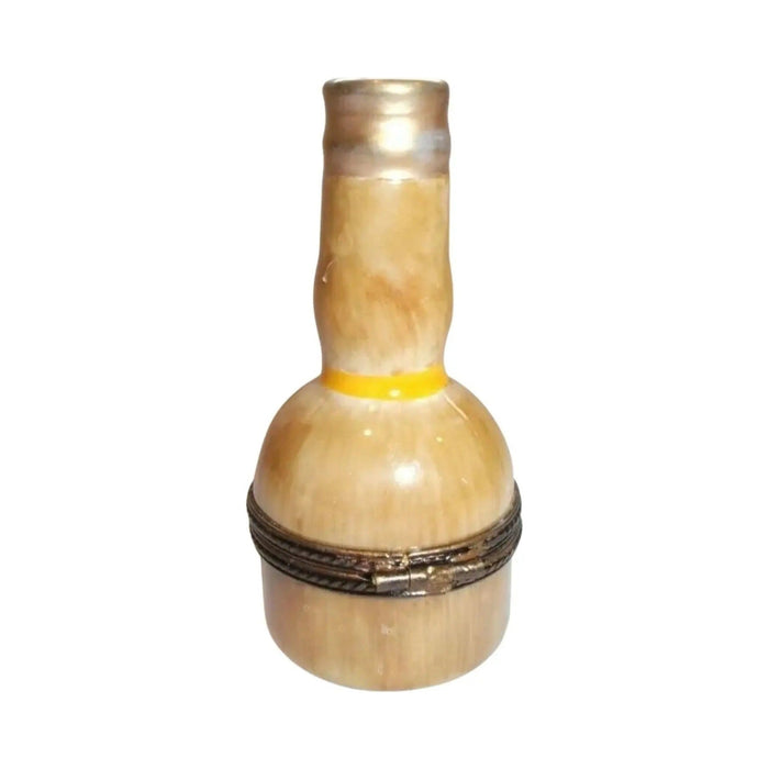 Collectible Large Liquor Bottle Limoges box with artisan brushwork