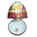 Red Floral Limoges Egg for Elegant Decor Porcelain Limoges egg French Trinket Box