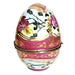 Red Floral Limoges Egg for Elegant Decor Porcelain Limoges egg French Trinket Box