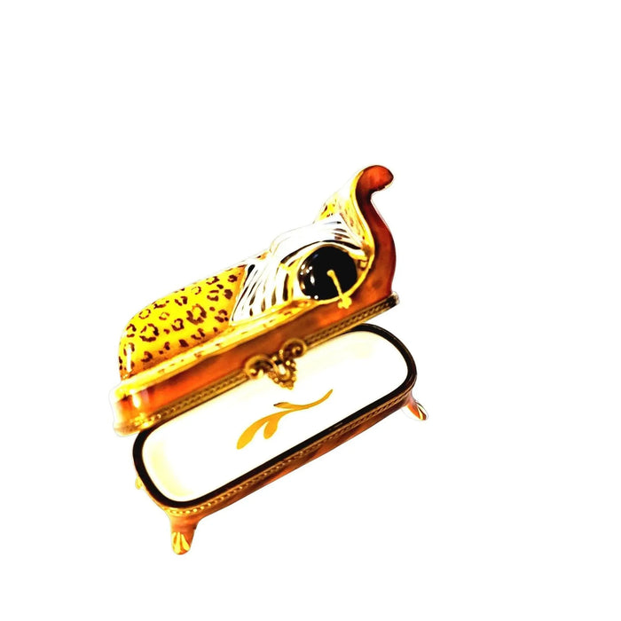 Leopard Lounge Chair for Home Decor Porcelain Limoges furniture French Trinket Box