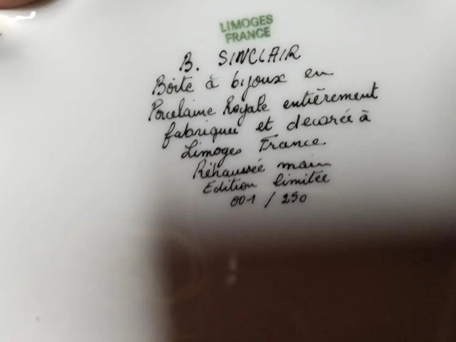 Limited Edition Lovers Box for Jewelry Enthusiasts Porcelain Limoges Jewelry Love Valentine French Trinket Box