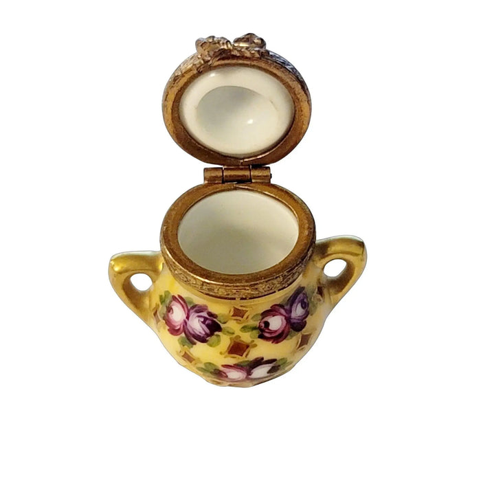 Limoges Floral Tea Chest for Tea Lovers Porcelain Limoges China French Trinket Box