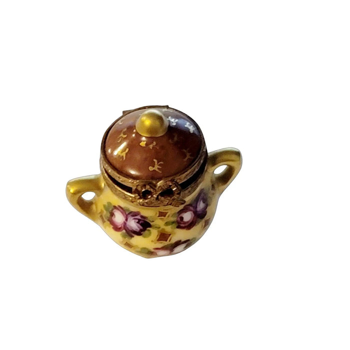 Limoges Floral Tea Chest for Tea Lovers Porcelain Limoges China French Trinket Box