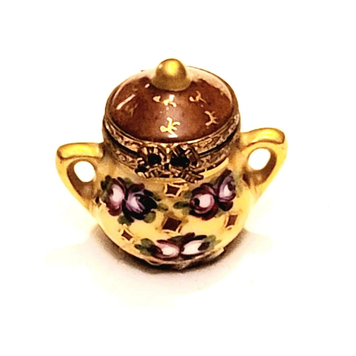 Limoges Floral Tea Chest for Tea Lovers Porcelain Limoges China French Trinket Box