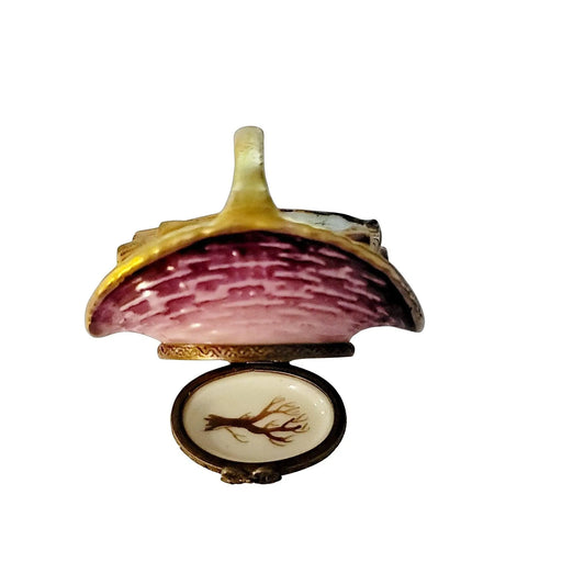 Limoges Firewood Basket for Home Decor Porcelain Limoges home xmas theme French Trinket Box